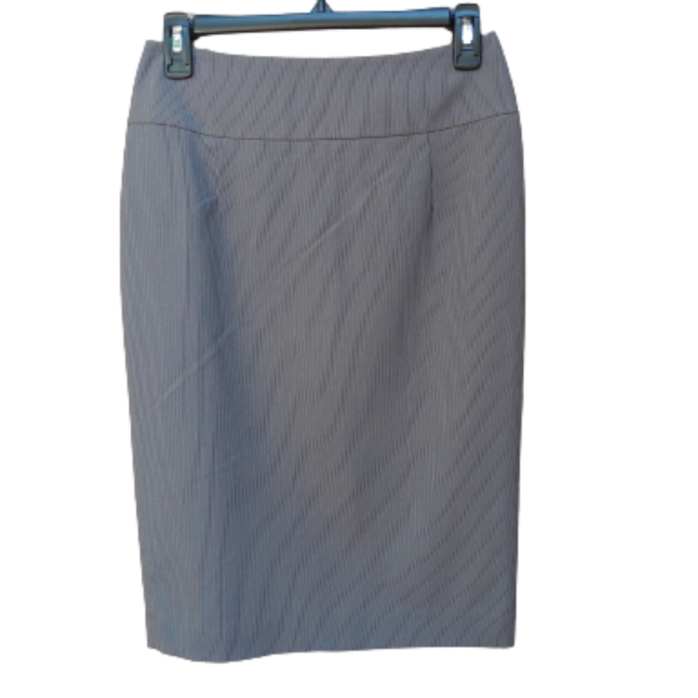 Mossimo Gray Pinstripe Pencil Skirt Work Office Wear Business Church